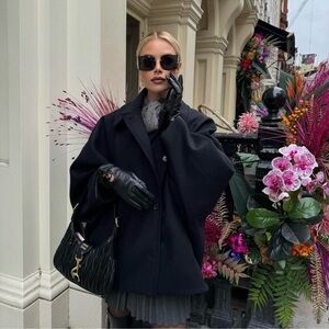 ZARA CROPPED OVERSIZED WOOL COAT ZW COLLECTION